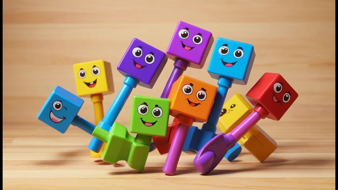 Sieben kleine Spielzeugh&auml;mmer Bang Bang Bang | Lustiges Handwerkerlied & Z&auml;hlreim