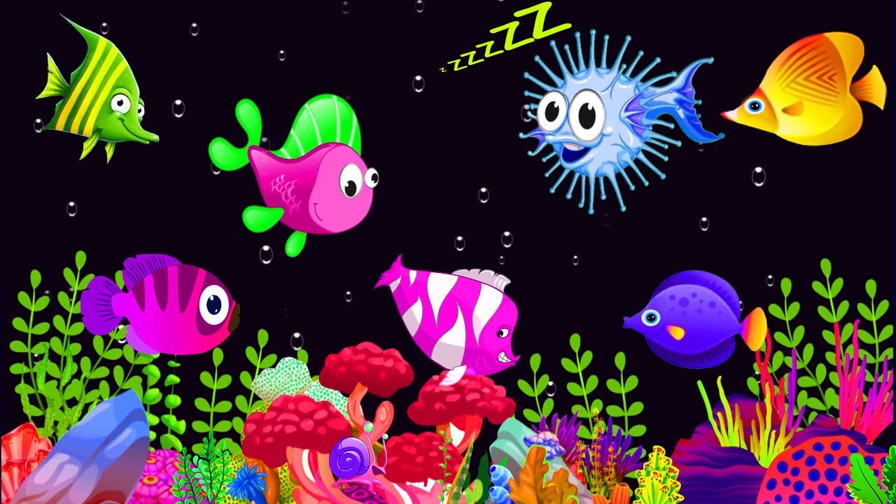 fish lMozart & Brahms Lullabies🐡Sleep Instantly in 3 Minutes 🐠 Undersea Animation 💤Fish Lullaby #104