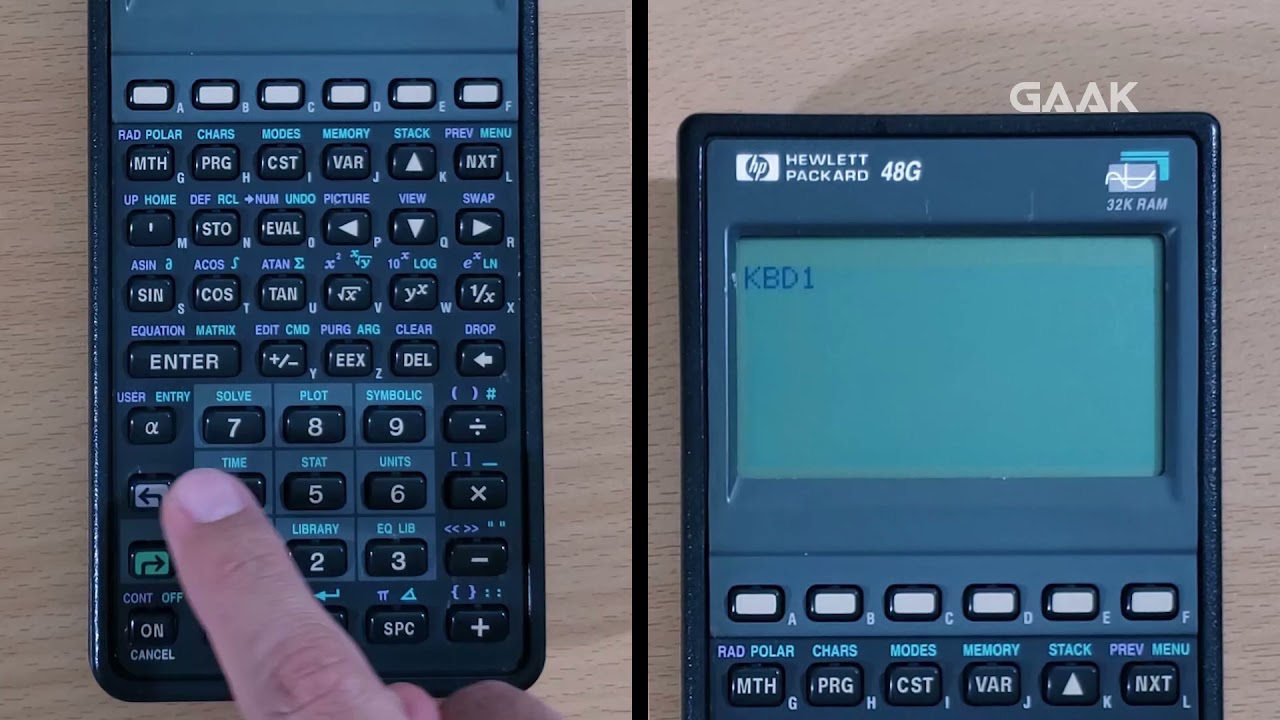 HP 48G Keyboard Scan Test KBD1 Gaak