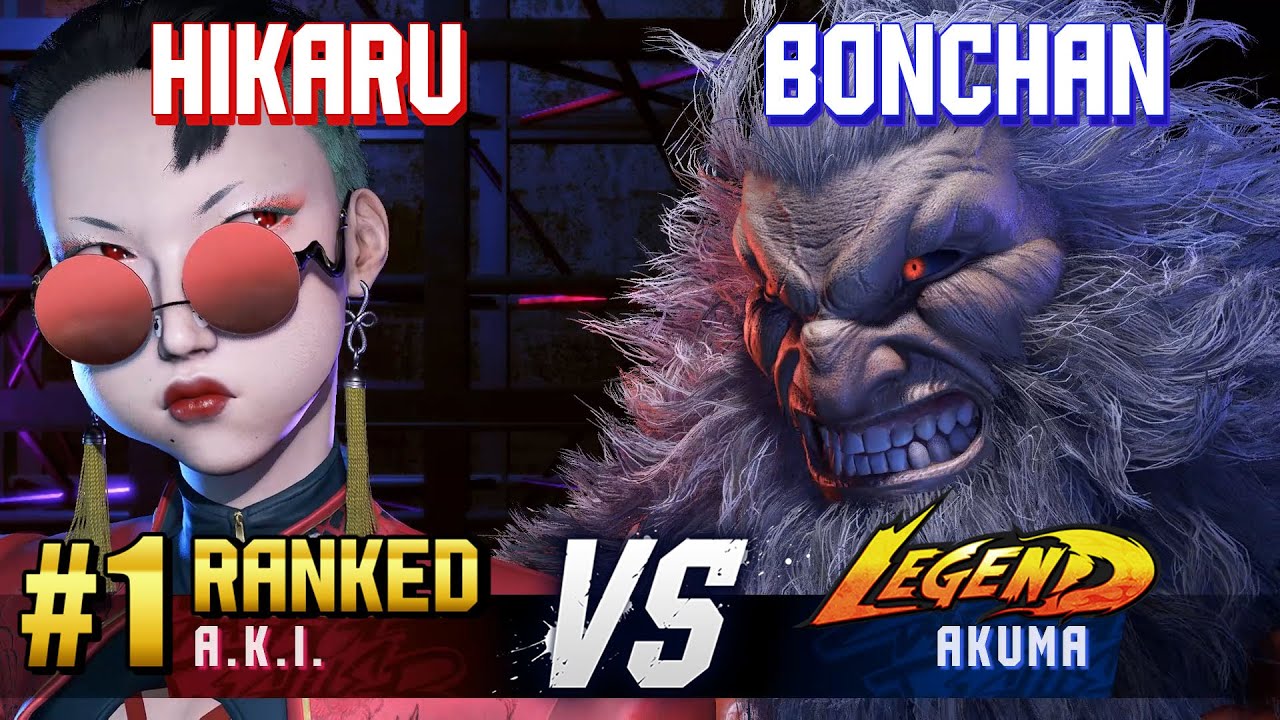SF6 ▰ HIKARU (#1 Ranked A.K.I.) vs BONCHAN (Akuma) ▰ High Level Gameplay