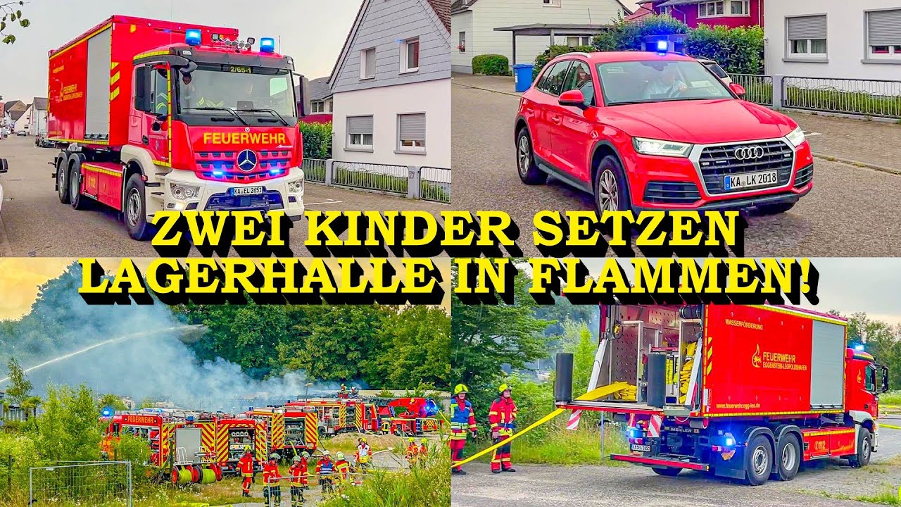 +++ KINDER ZÜNDEN LAGERHALLE AN | GROSSBRAND +++ FEUERWEHR im GROSSEINSATZ | + EINSATZFAHRTEN