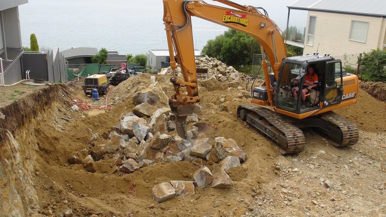 Blasting a Granite site cut at Mt. Martha
