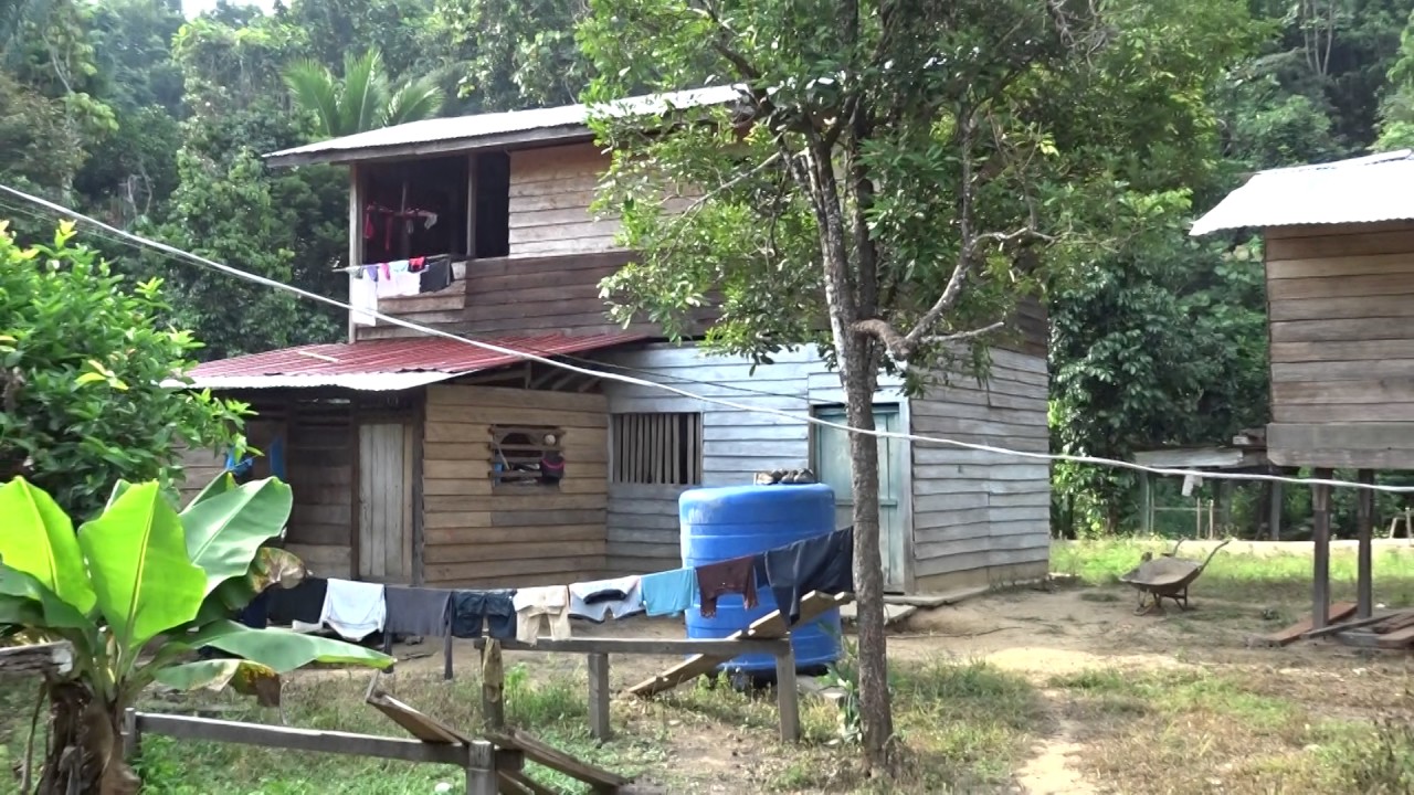 Long Kerong visit in the jungle settlement by Penan
