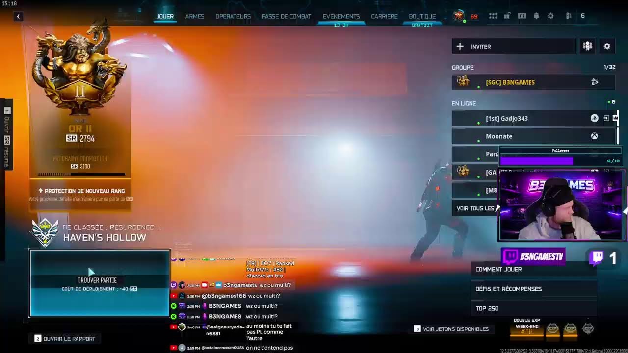 Diffusion en direct de B3NGAMES Jack