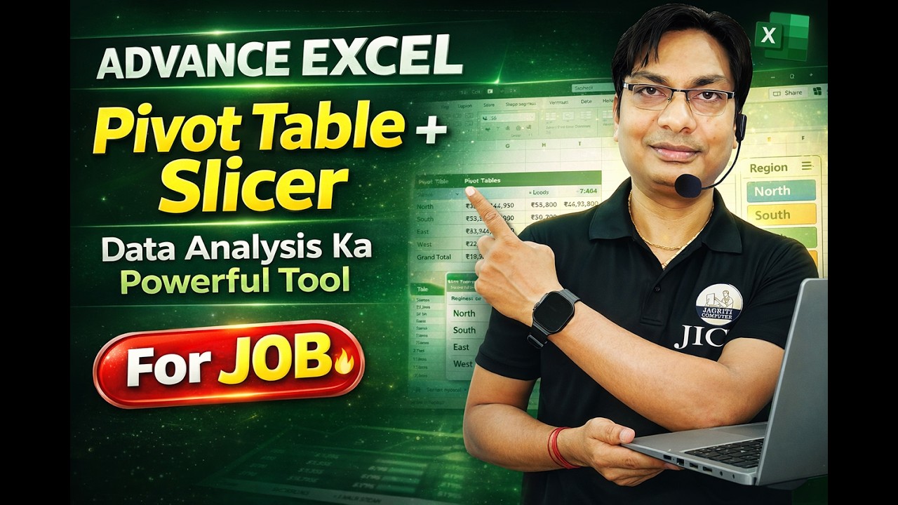 Pivot Table aur Slicer in Excel | Complete Guide | Interview Me Pucha Jata Hai 🔥