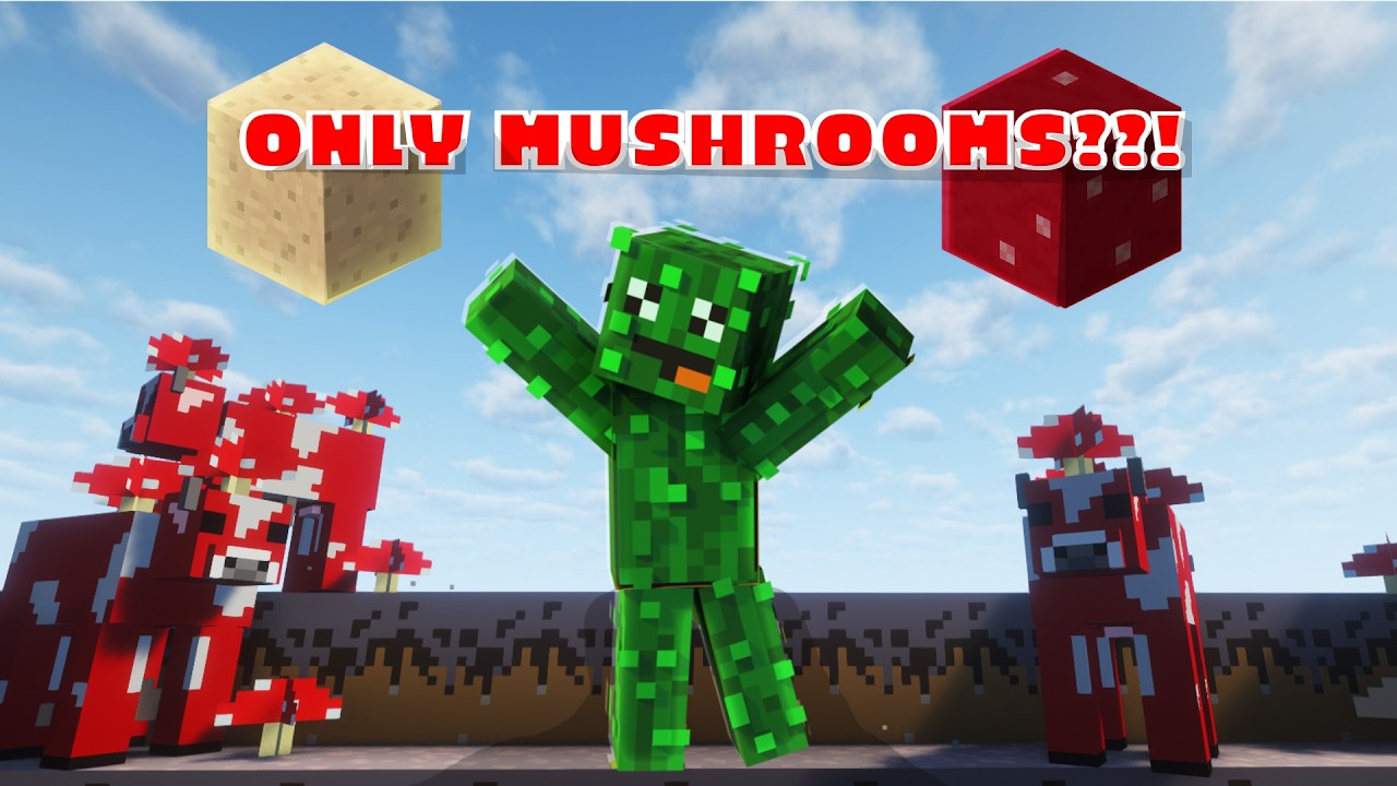 Hypixel Build Battle But I Can Only Build With Types Of Mushroom Blocks..