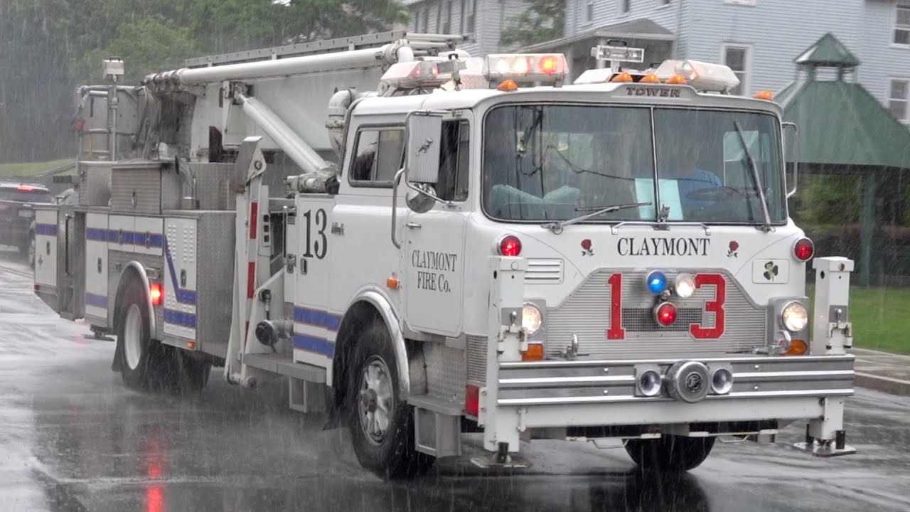 Claymont Fire Company Tower 13 Responding