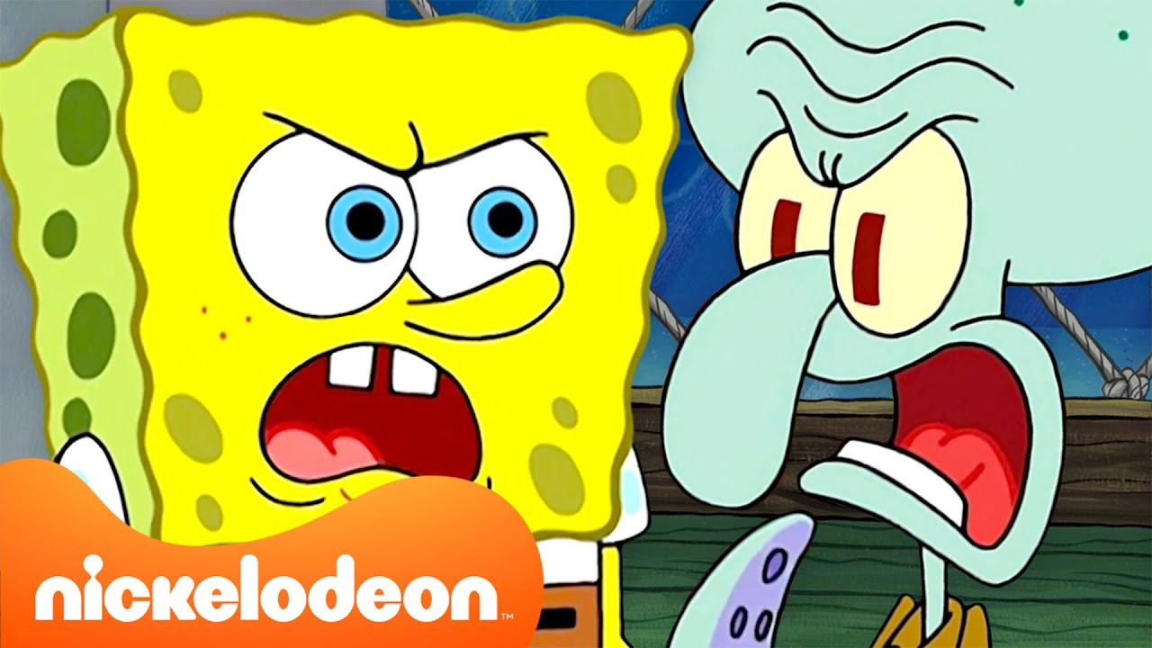 SpongeBob litiga con i suoi amici per 60 minuti consecutivi 😤 | Nickelodeon