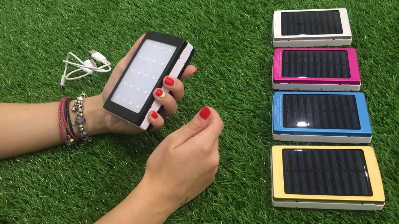 Внешний аккумулятор на солнечной батарее Solar Power Bank 20000 mah