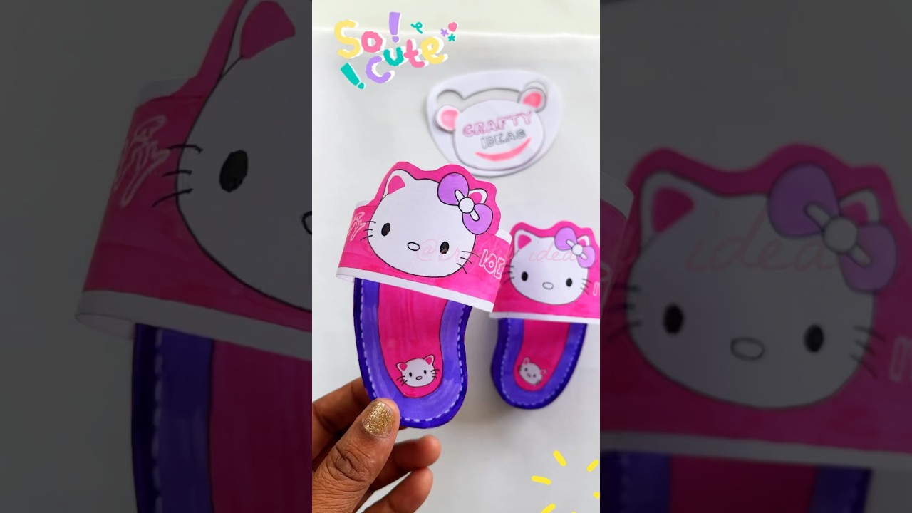 DIY Cute Paper Sandals 🩴 #shorts #craft #love #art #diy #papercraft #youtube #youtubeshorts