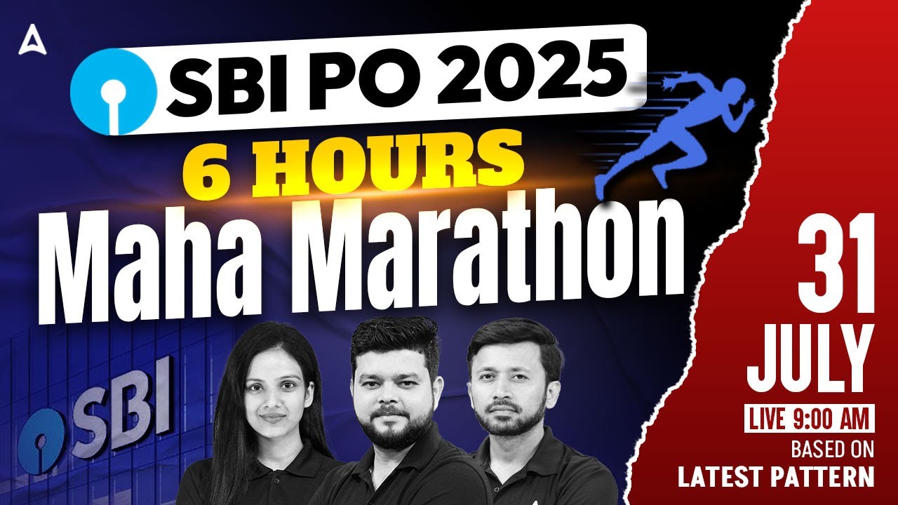 SBI PO 6 Hours Maha Marathon | SBI PO Preparation 2025 | Based on Latest Pattern