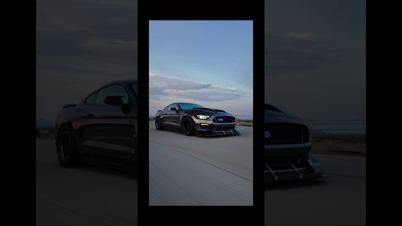 Using my OSMO PCOKET 3 to take the MOST INSANE rolling shots of my black chrome mustang! #cars