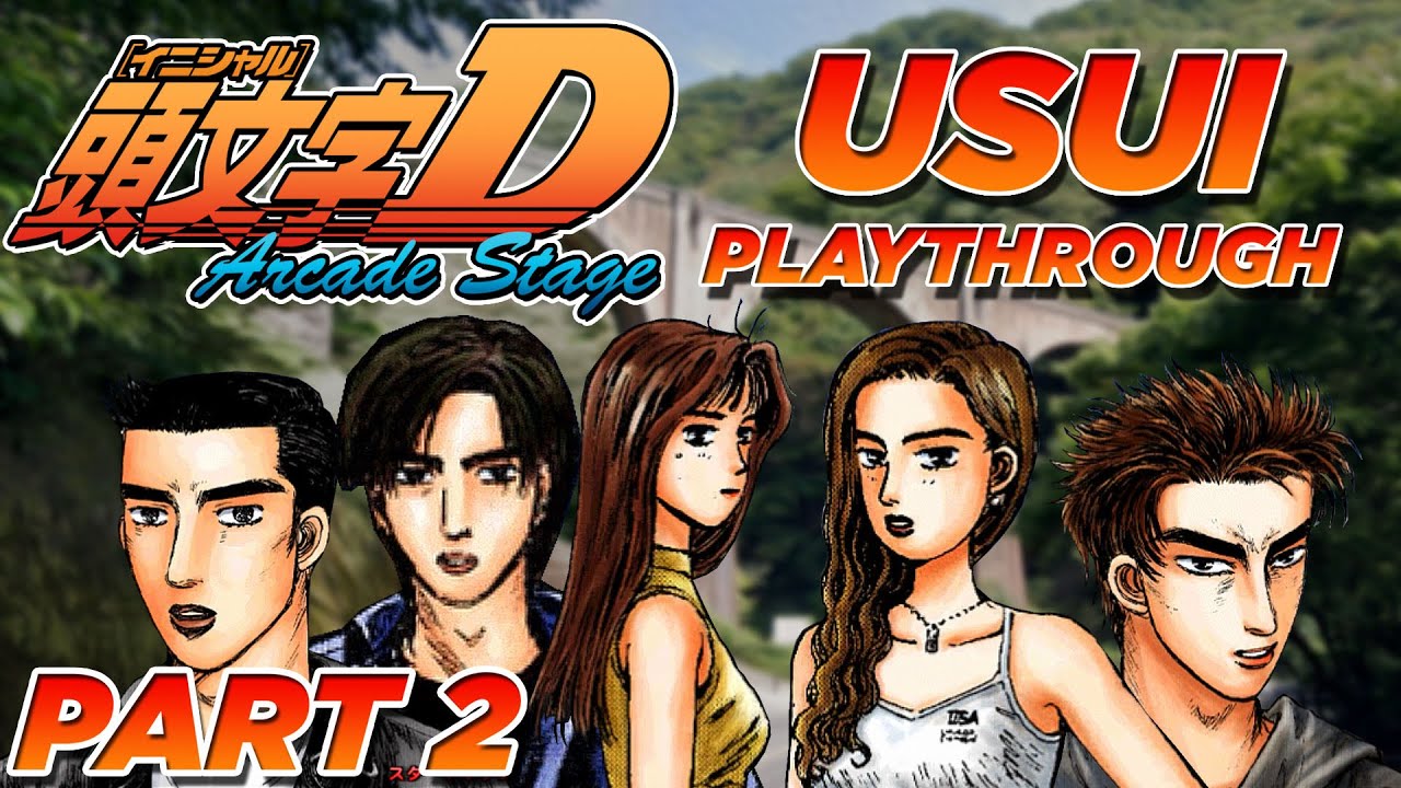 Initial D Arcade Stage Version 1 Playthrough - Part 2: Usui | ENG SUB | w/Wheelcam