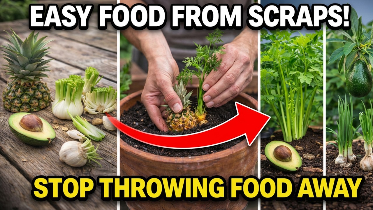 Turn Kitchen Scraps Into Endless Food This March (Most People Throw These Away)