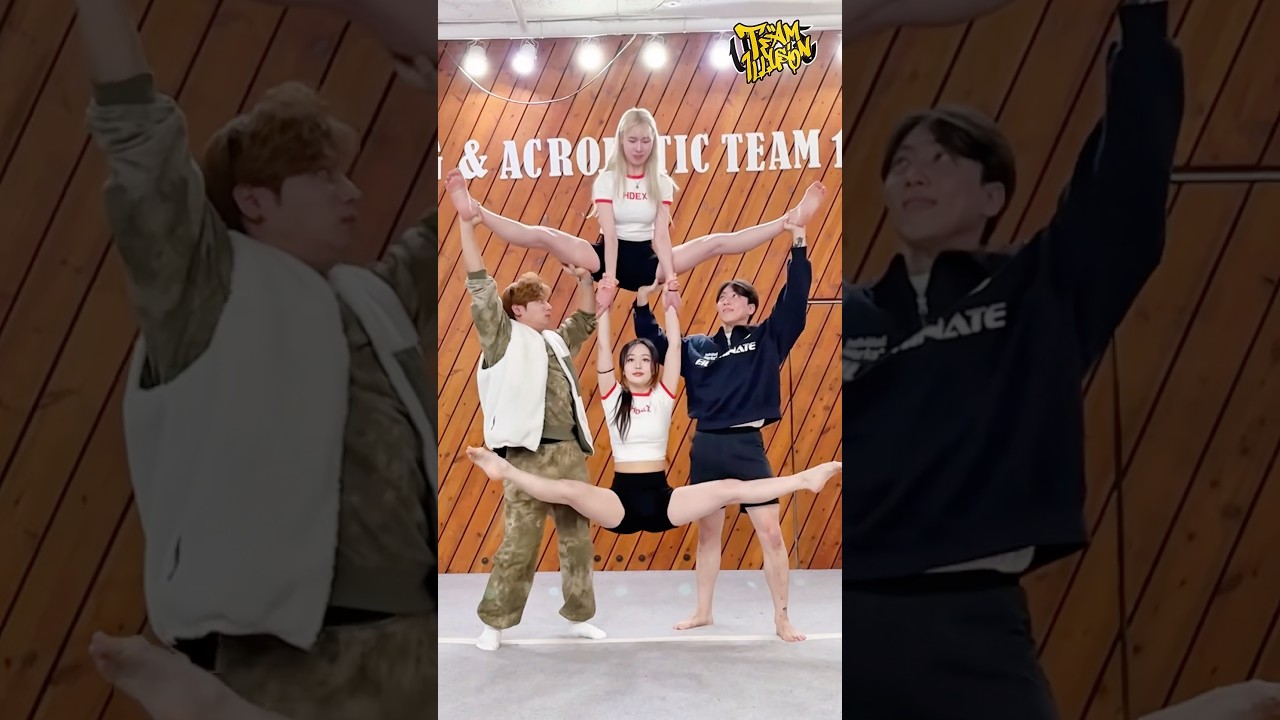 공중에서 쩍벌을⁉️😱 Teamwork Challenge