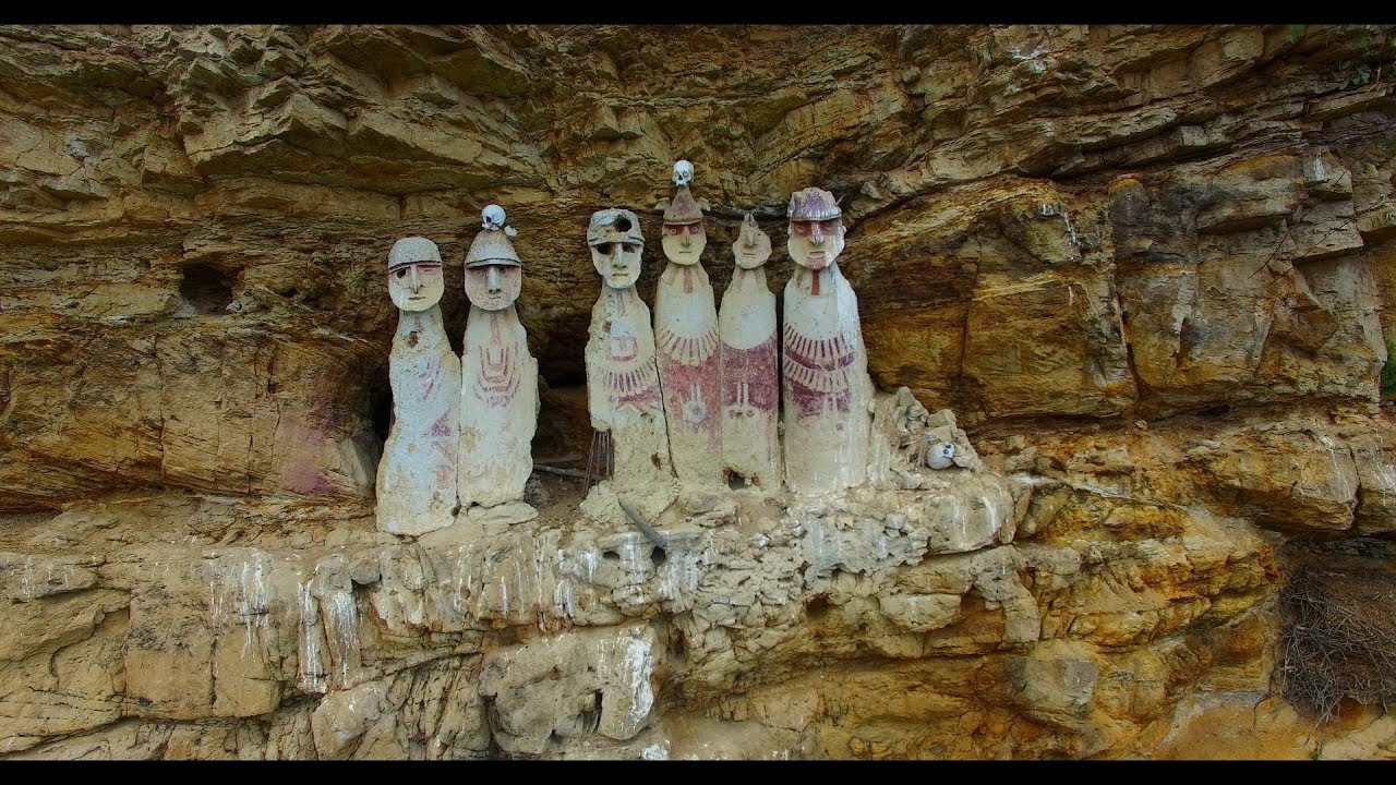 Karajia Ruins,  Chachapoyas Peru Drone video - Caraj&iacute;a Archaeology Site from Above