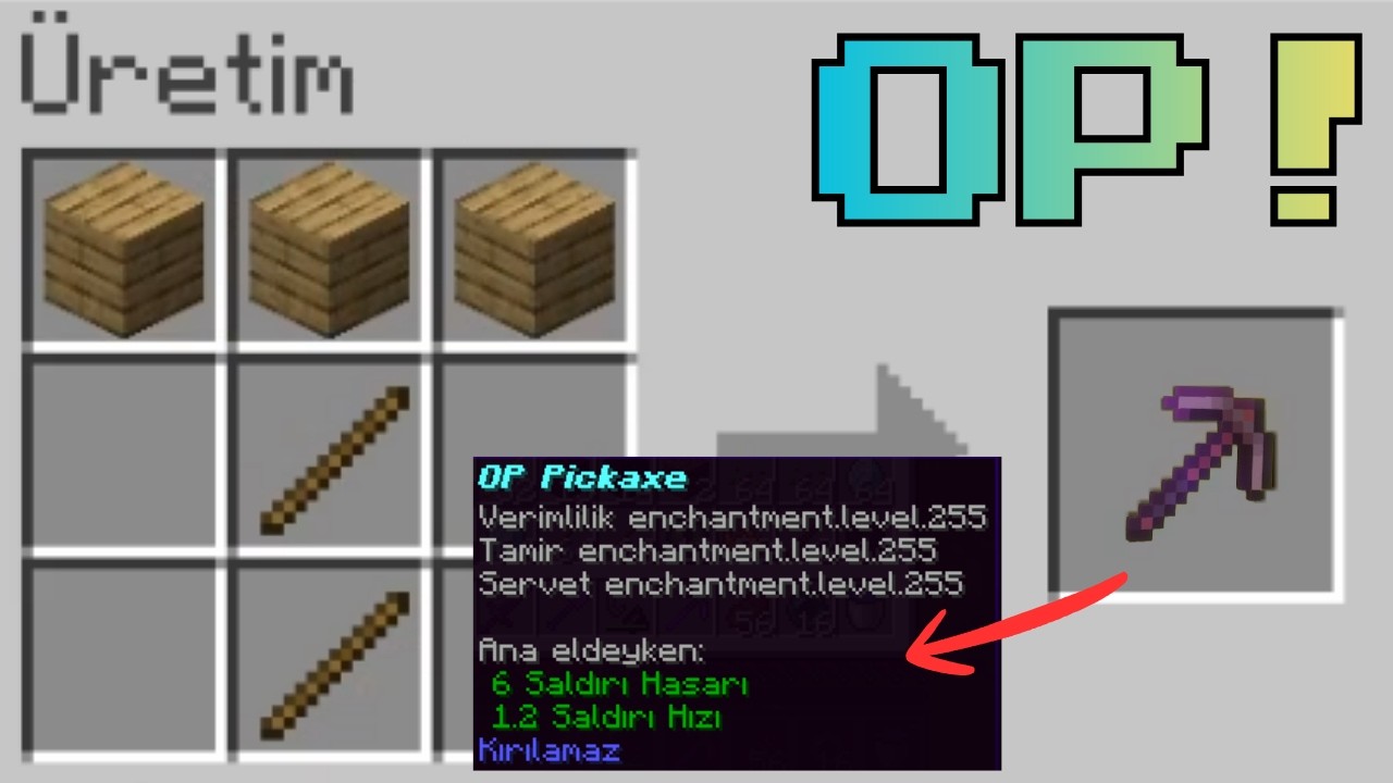 Minecraft AMA Eşya ÜRETMEK OP!