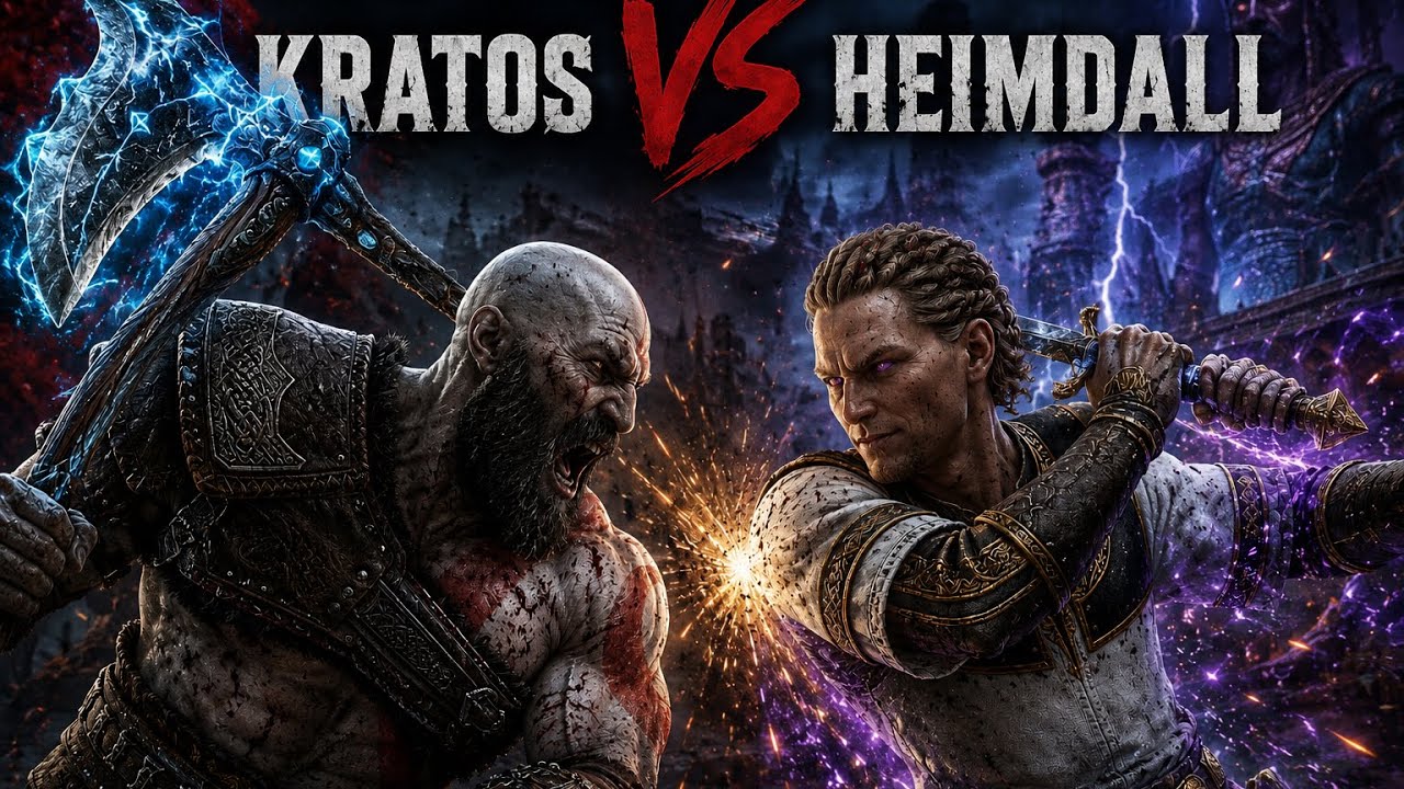 Kratos vs Heimdall Walka z Bossem - God of War Ragnarok (4K 60FPS HDR PS5)