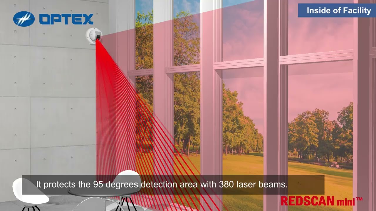 OPTEX RLS-2020 s/i glass wall - Muro láser  - protección de fachadas