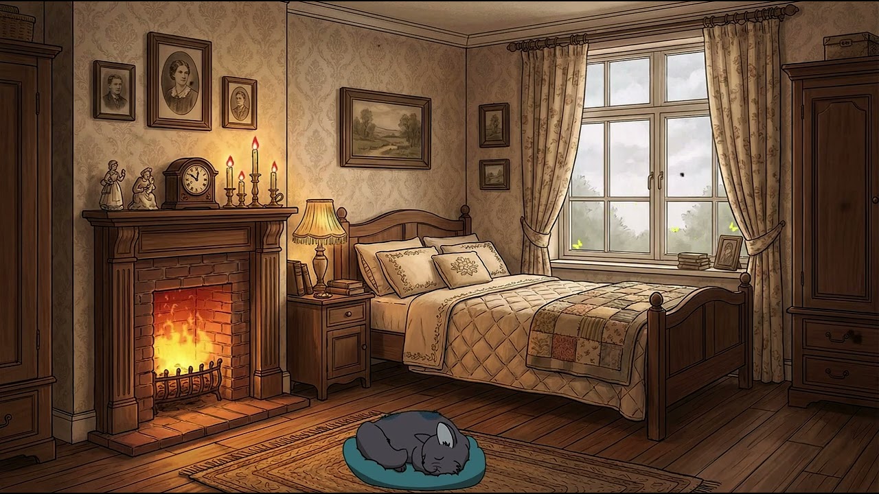 1940s Nostalgic Tunes Playing in Another Room | Cozy Bedroom Ambience