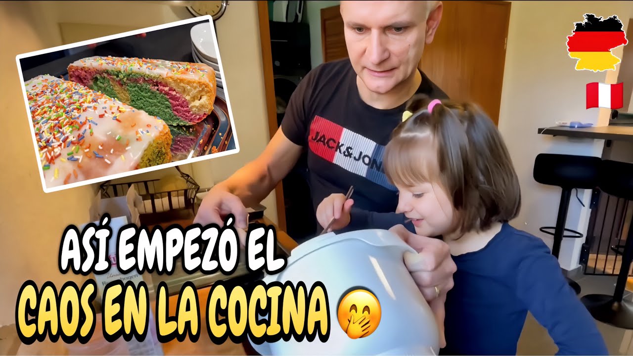 Sophia y mi Esposo Preparan una TORTA de Arcoíris 🌈 en Alemania 🇩🇪 | Shirley Tocic