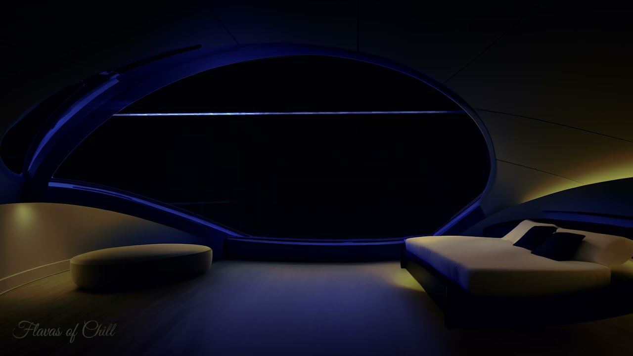 Dream In Luxury In A Sleek Minimalist SPACESHIP | Brown Noise Flight Ambience | 4K