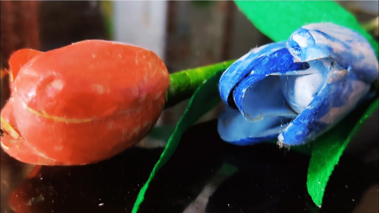flower making/ Tulips flower with jackfruit seed /dry flower/ചക്കകുരുത്തൊലികൊണ്ട് പൂവ്/top variety's