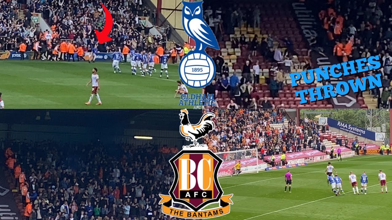 PYROS, PITCH INVADERS & A 98TH MINUTE WINNER - Bradford City 2-1 Oldham Athletic Vlog