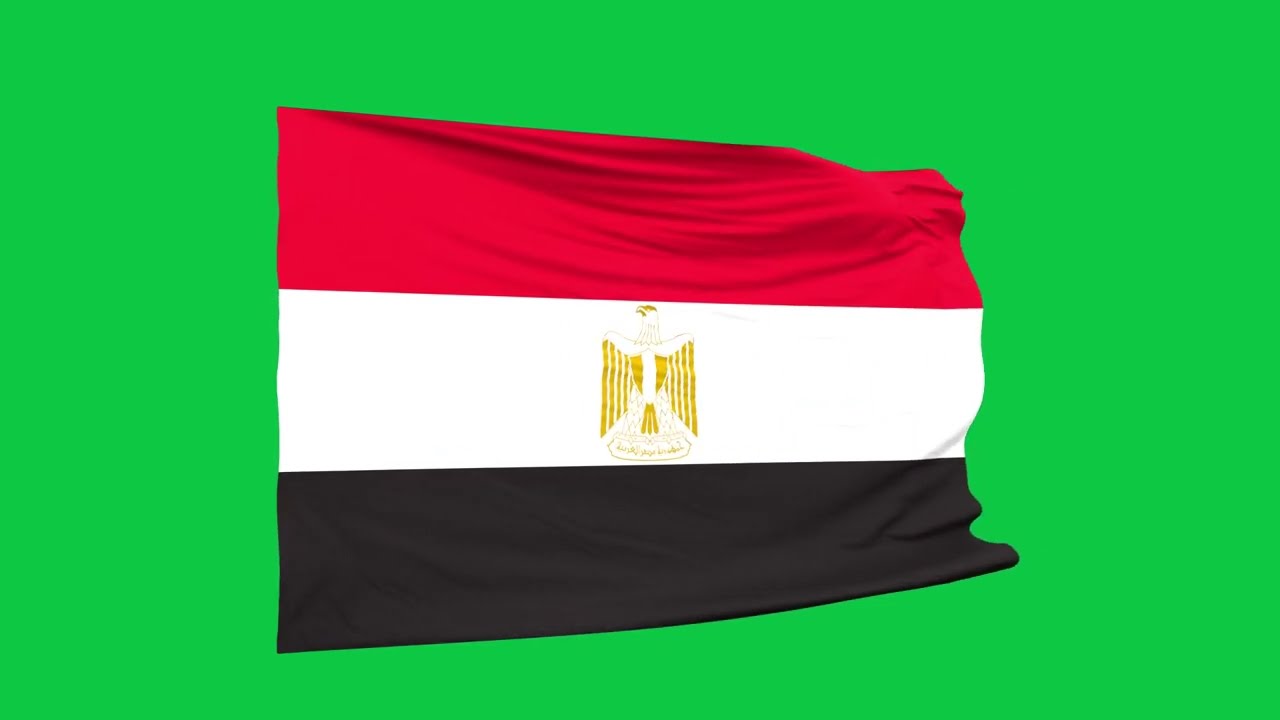 Egypt Flag green screen | blue screen | chroma key