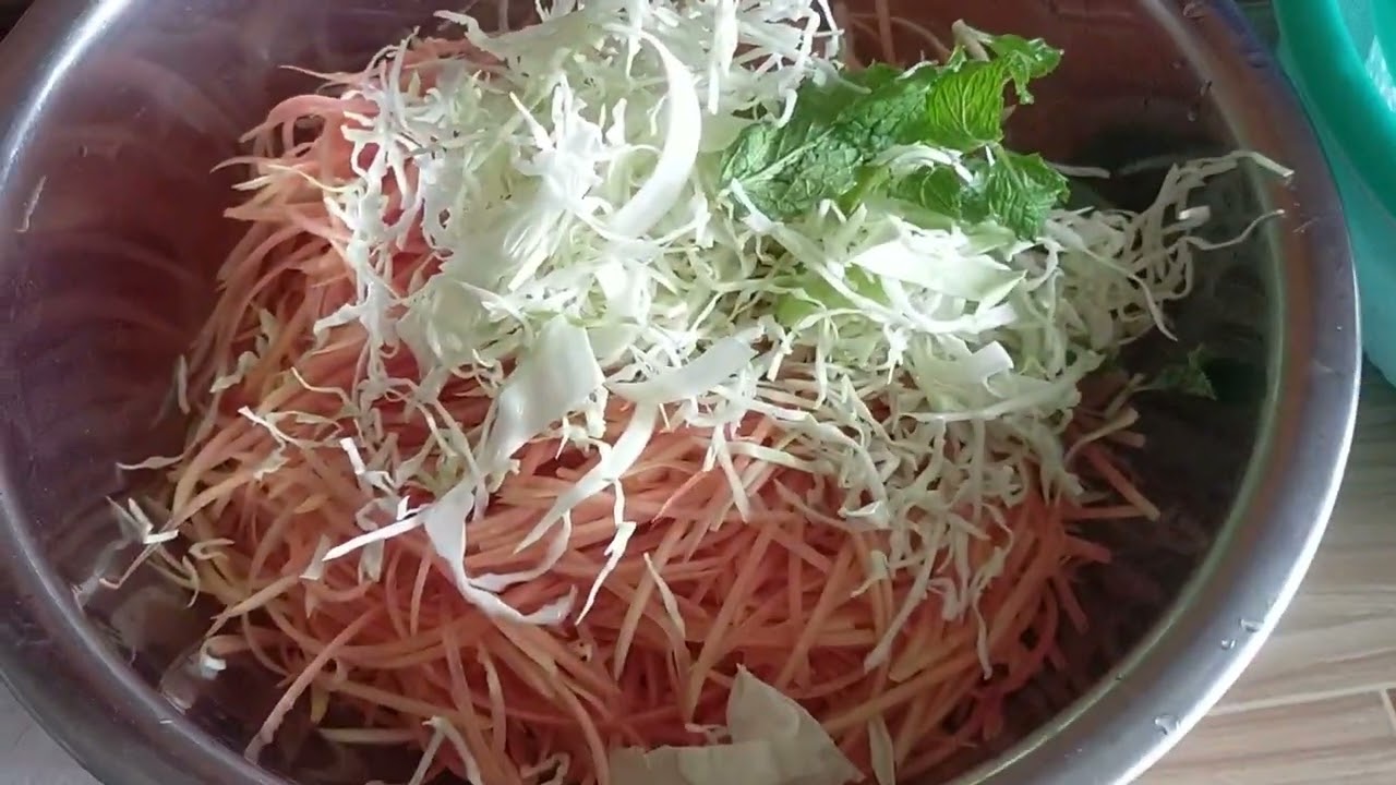Gỏi đu đủ tôm thịt món ngon giản dị mà sang chảnh ngon tuyệt cú mèo#huongviquehuong #food #amthuc 