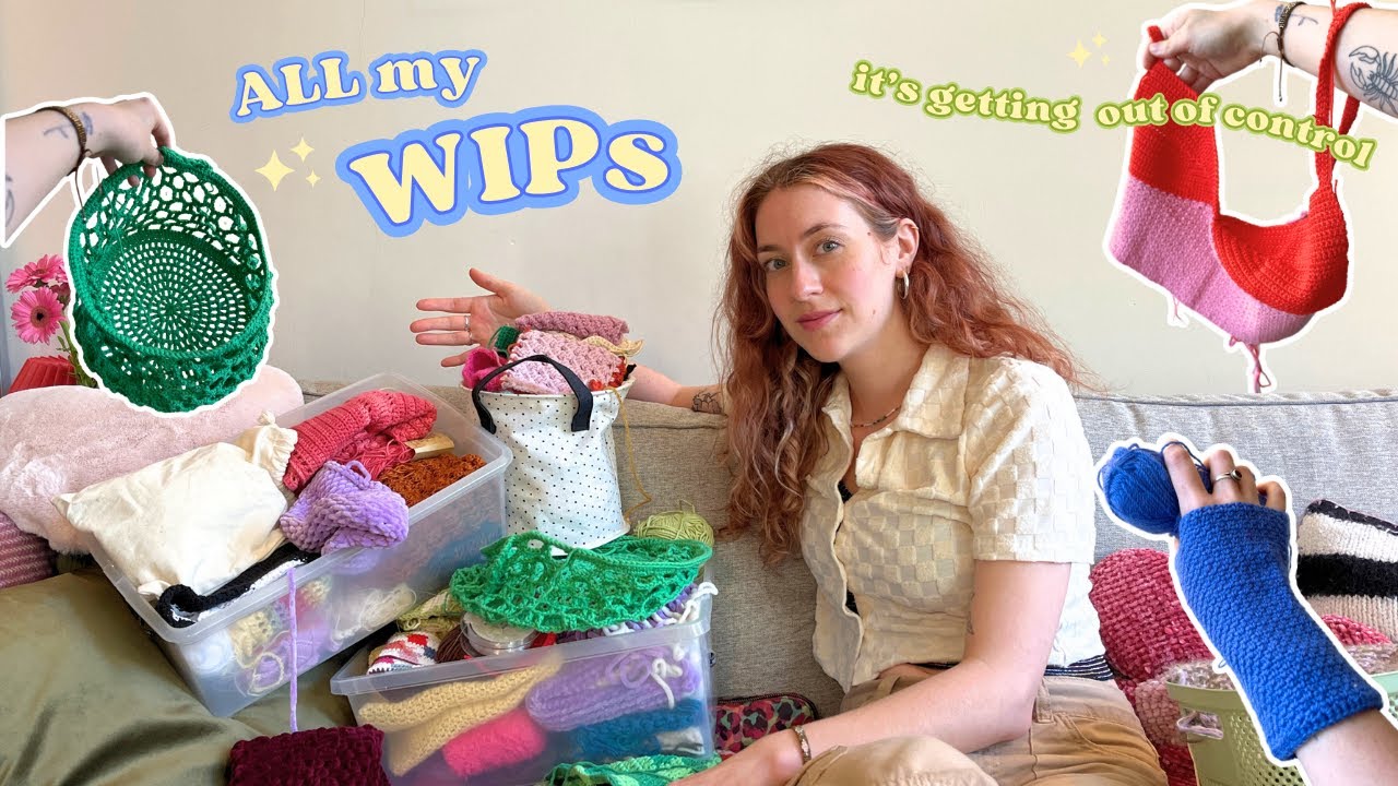 Going over ALL my crochet and knitting WIPs (will I ever finish them?) | Finish or frog 🐸