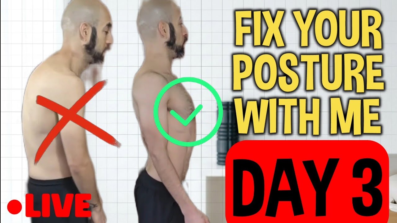 FIX YOUR POSTURE WITH ME!! SQUATS CHALLENGE DAY 3 FLAT FOOT, ANTERIOR PELVIC TILT,  KYOPHOSIS