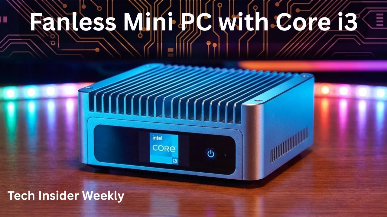 Безвентиляторный мини-ПК с процессором Core i3, двумя портами 10 Гбит/с Ethernet и тремя дисплеям...