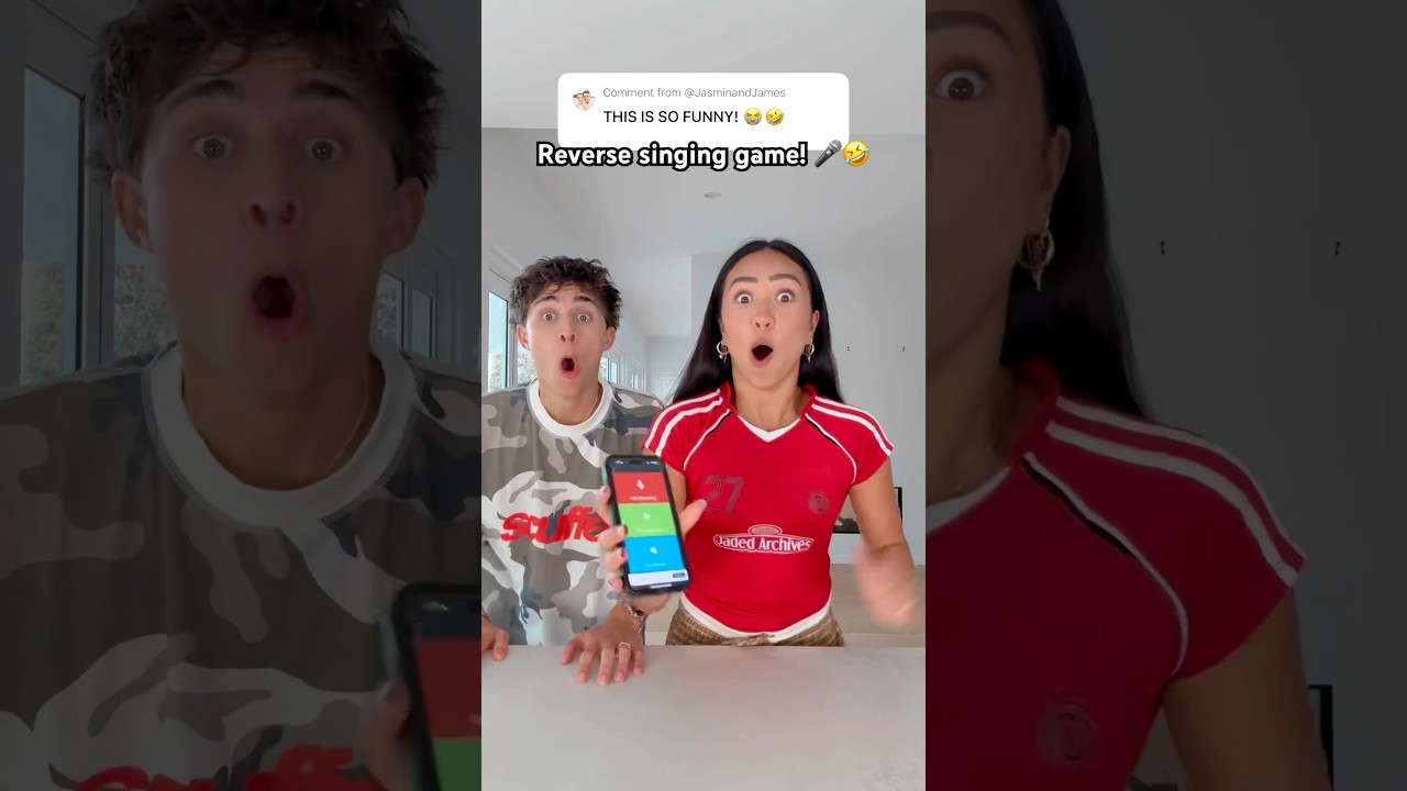 Viral TikTok Reverse singing challenge! 😳🎶 #shorts #funny