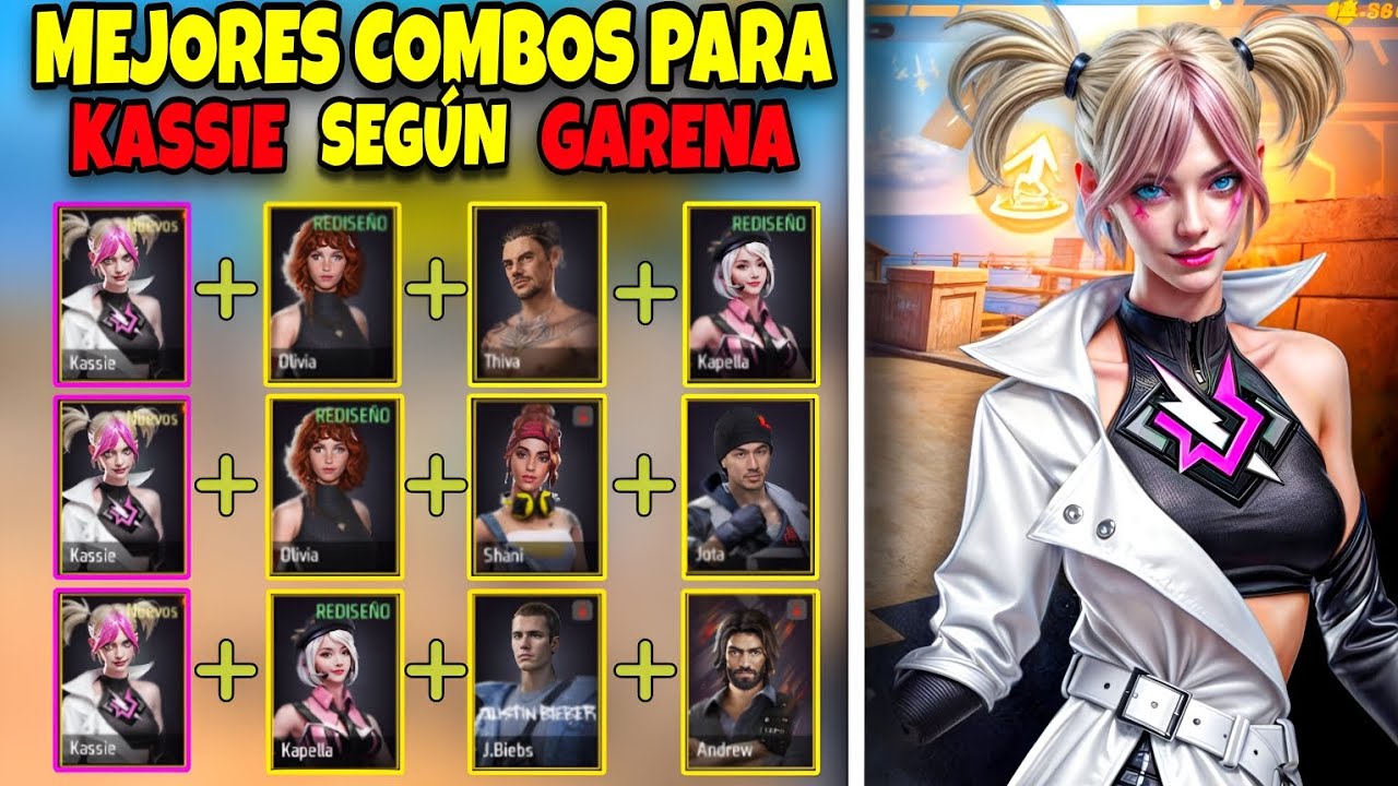 MEJORES COMBOS para KASSIE (SEGÚN GARENA)🤩 COMBINACIÓN DE HABILIDADES PARA KASSIE 💥 FREE FIRE