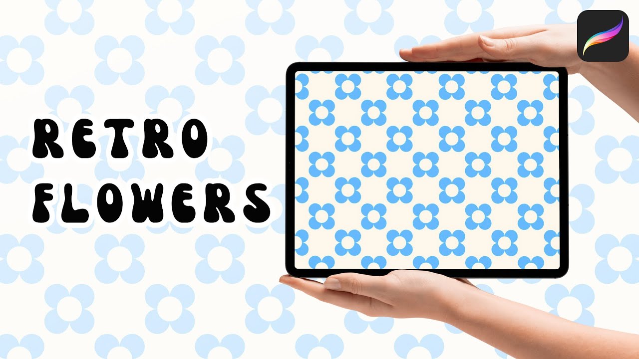 How To Make a Retro Flower Pattern in Procreate – Seamless & Beginner-Friendly Procreate Tutorial
