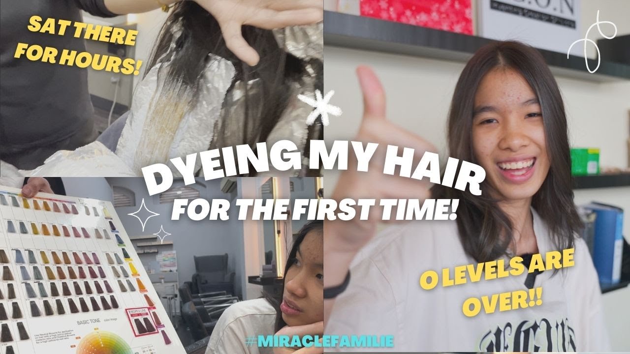 Dyeing my hair for the FIRST time!! #MiracleFamilie #FamilyVlog #AsianFamily #Family