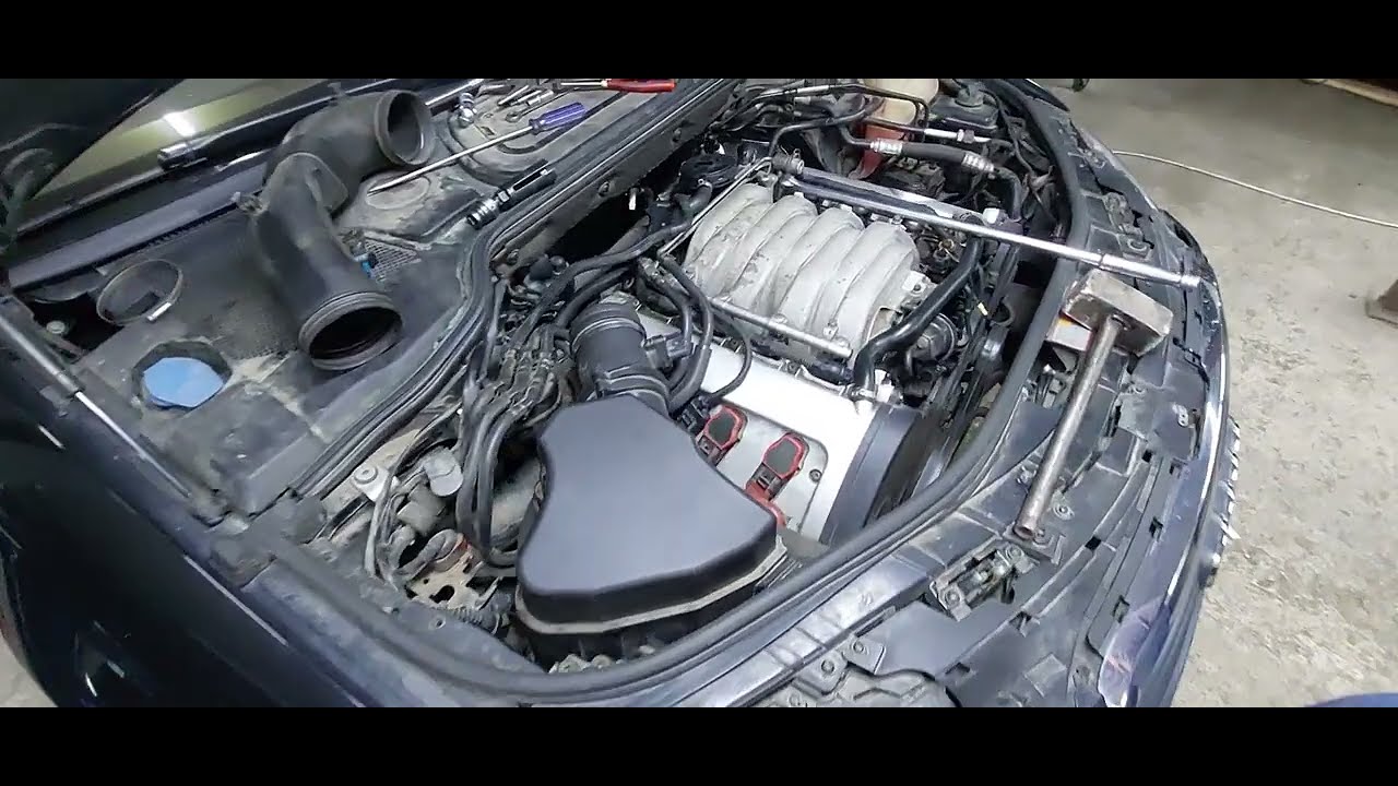 Audi A.8 D3. 3.7. Как открутить Лямду ,не снимая мотор !