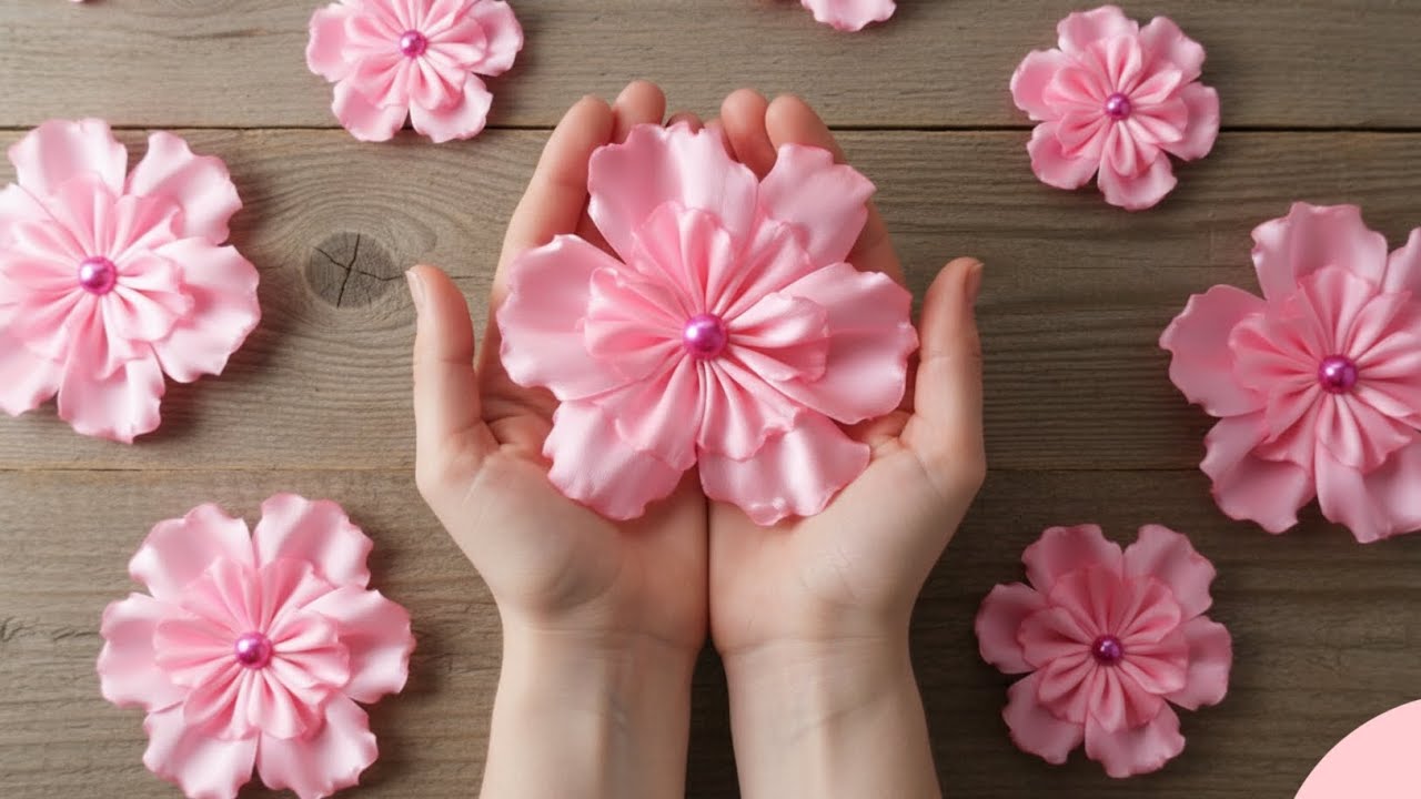DIY Ribbon Flowers | Amazing Ribbon Trick | Super Easy Ribbon Flowers Making | Handmade