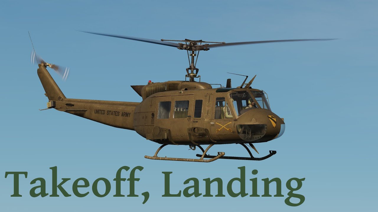 Взлет и посадка вертолета DCS UH-1H