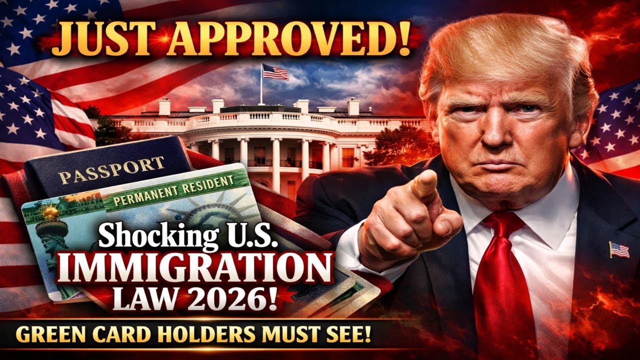 💥 JUST APPROVED Shocking U S  Immigration Law 2026 — Green Card Holders Must See!