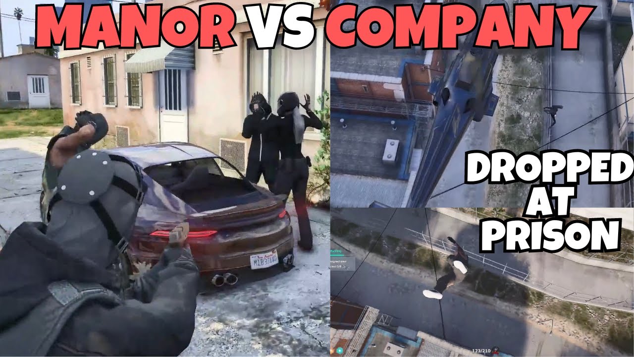 MANOR DROP SLY & FREYA FROM HELI INTO THE PRISON AFTER CATCHING THEM LACKING | NOPIXEL 4.0 GTA RP