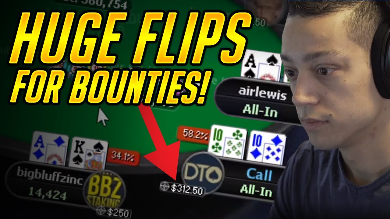 HUGE Flip for Two BOUNTIES $530 Bounty Builder (Twitch Poker Stream Highlights + Hand Analysis)