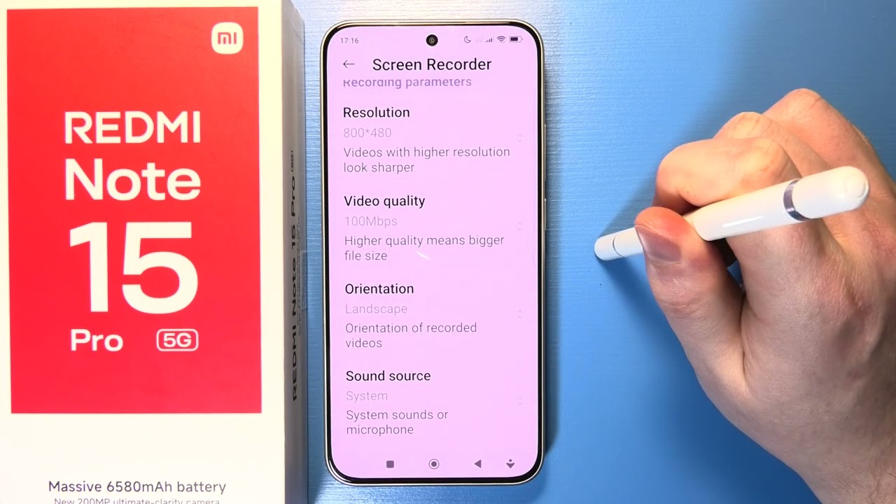 Redmi Note 15 Pro 5G: How To Set Up Screen Recorder Settings