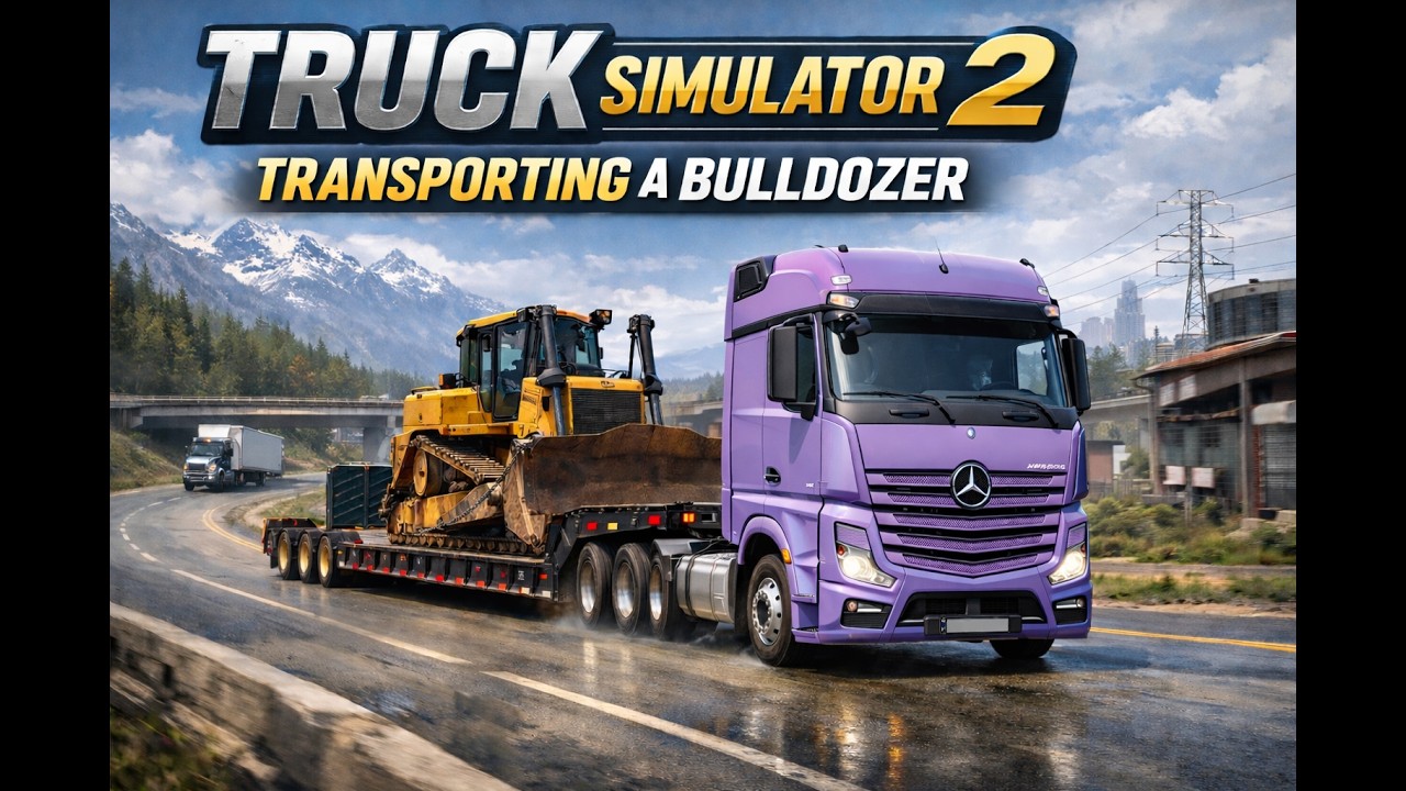 Transporting a Bulldozer with Mercedes Truck | Ultra Realistic 4K Truck Simulator Gameplay