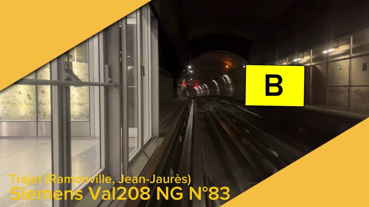 Tisséo - Siemens Val208 NG N°83 Trajet (Ramonville, Jean-Jaurès) Vue arrière