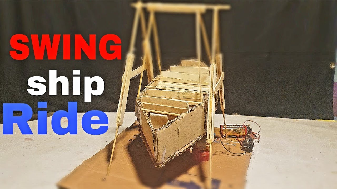 How to Master swing ship 😃💯ride & Ice Cream Stick| ScienceProject #SwingShipRide #AmusementPark#diy