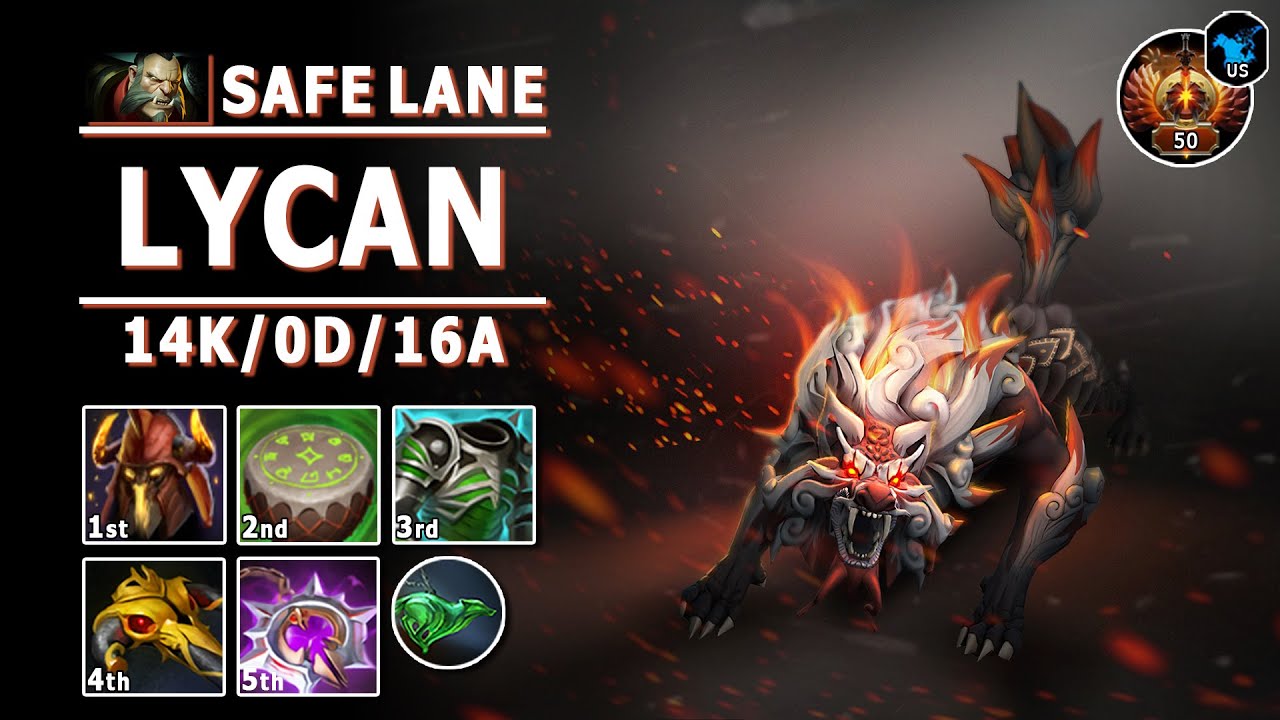 Lycan Safe Lane Carry | 7.32e | dnm Pos 1 Lycan Play | Dota 2 Immortal Gameplay