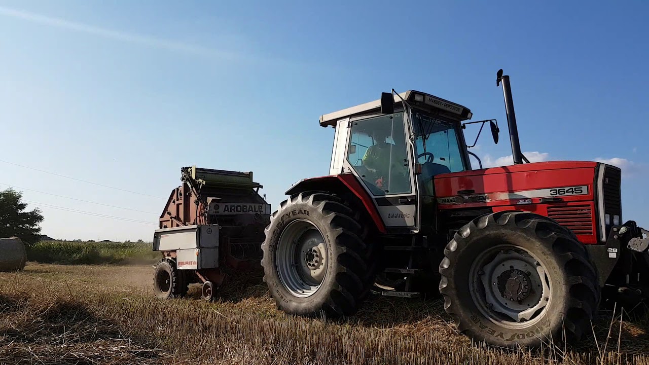 Prasowanie Słomy Massey Ferguson 3645 & Arobale