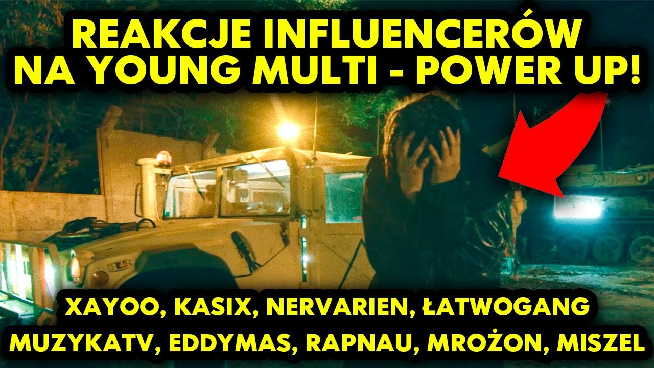 REAKCJE INFLUENCER&Oacute;W NA YOUNG MULTI - POWER UP! (Xayoo, Kasix, Łatwogang, MuzykaTV, EddyMas i inni)